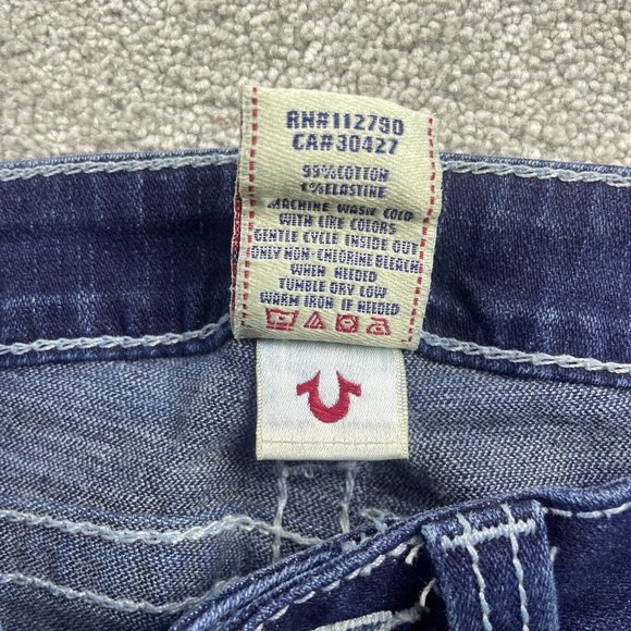 VTG True Religion Becky Low Rise Bootcut Jeans Women's Sz 27 Dark Wash Denim Y2K - Picture 10 of 16